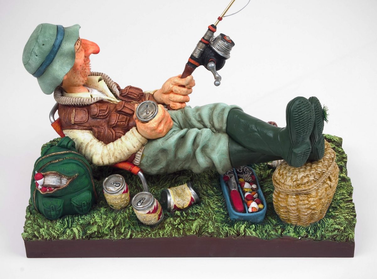 Guillermo Forchino Fisherman Miniature Figurines Gifts