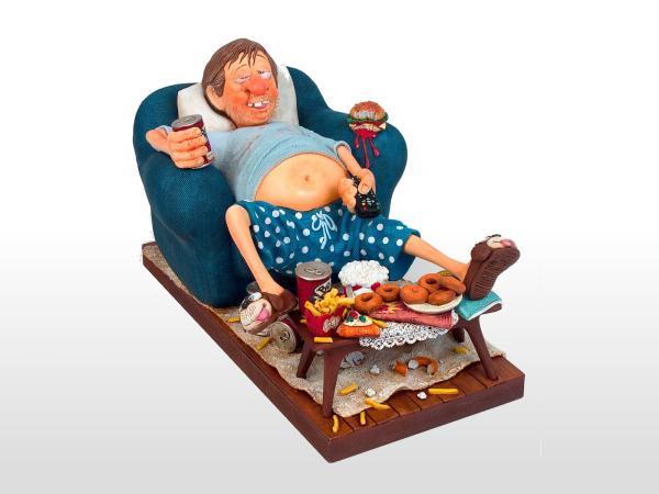 Guillermo Forchino Lazy Person TV Addict Miniature Figurines Gifts