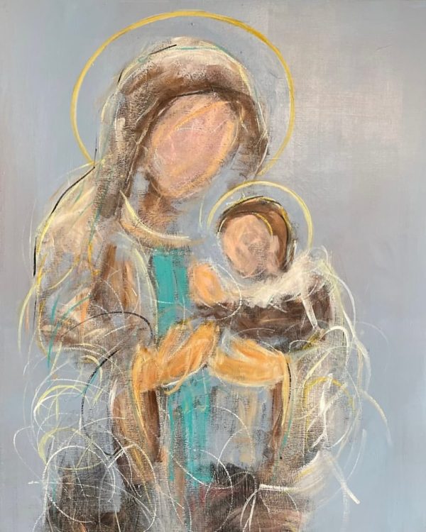 La Vierge et l’enfant Jesus - Acrylic on Canvas
