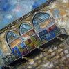 Colorful Window Painting Acrylic on Canvas Artist: Fabienne Fakhoury Kassis Dimensions: 80cmx80cm