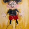 Mickey Mouse Painting Acrylic on Canvas Artist: Micheline Nohra Dimensions: 100cmx70cm