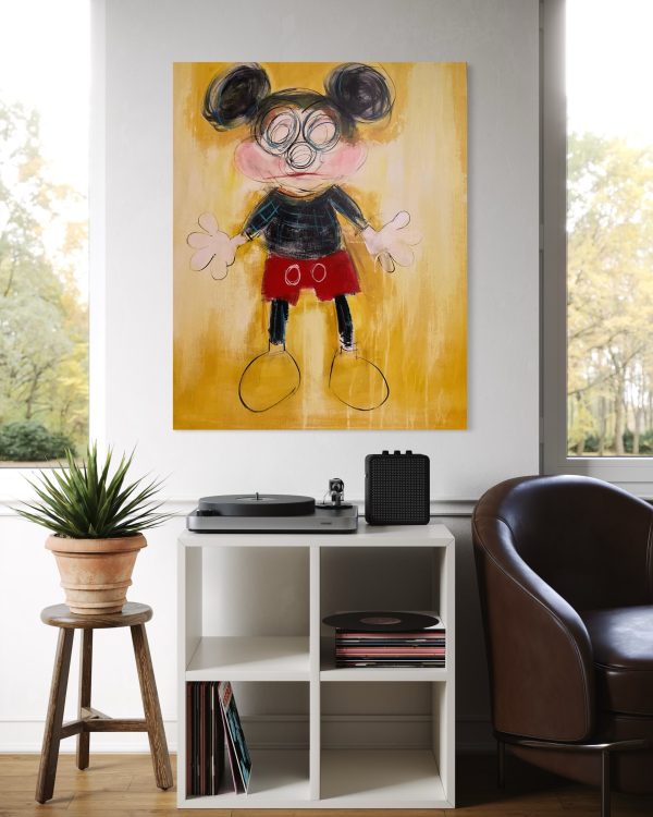 Mickey Mouse Painting Acrylic on Canvas Artist: Micheline Nohra Dimensions: 100cmx70cm