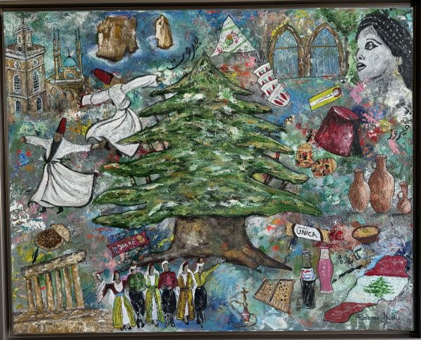 Old Lebanon Painting Acrylic on Canvas Artist: Fabienne Fakhoury Kassis Dimensions: 100cmx80cm