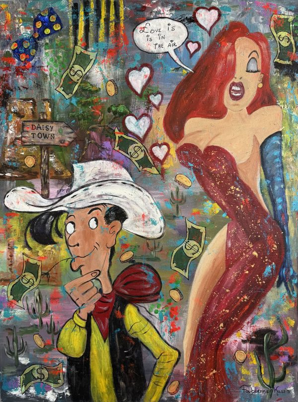 Out of His League Painting Acrylic on Canvas Artist: Fabienne Fakhoury Kassis Dimensions: 120cmx90cm
