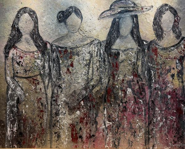 Senoritas Painting Acrylic on Canvas Artist: Fabienne Fakhoury Kassis Dimensions: 150cmx120cm