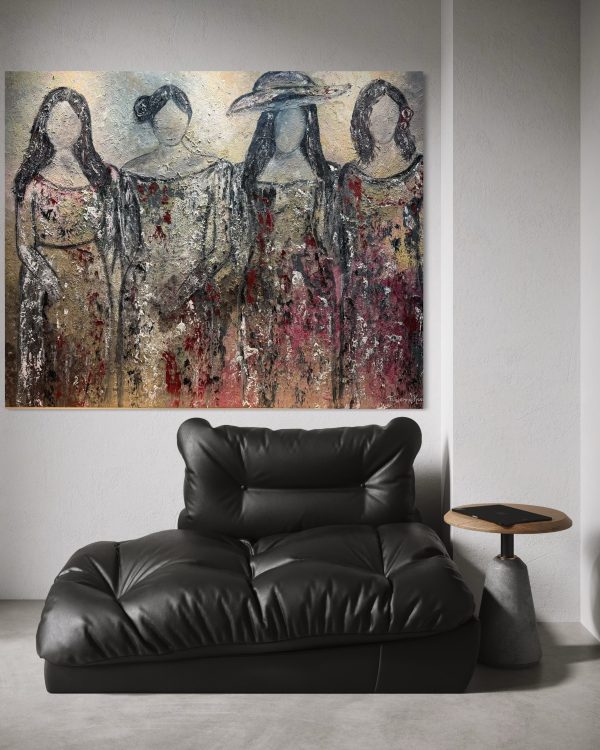 Painting: Acrylic on canvas Year: 2021 Title: Senoritas Style: Contemporary Art Dimensions: 150cmx120cm